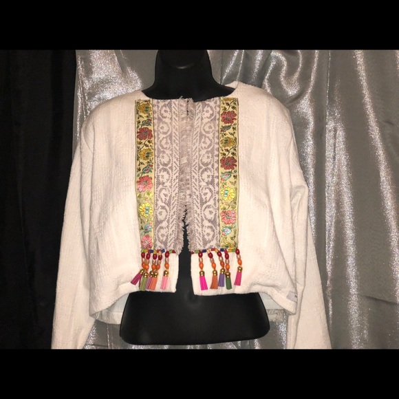 Cream Bohemian Jean Jacket - Picture 1 of 4